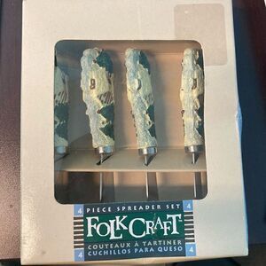 Spreading set of four vintage Christmas handles